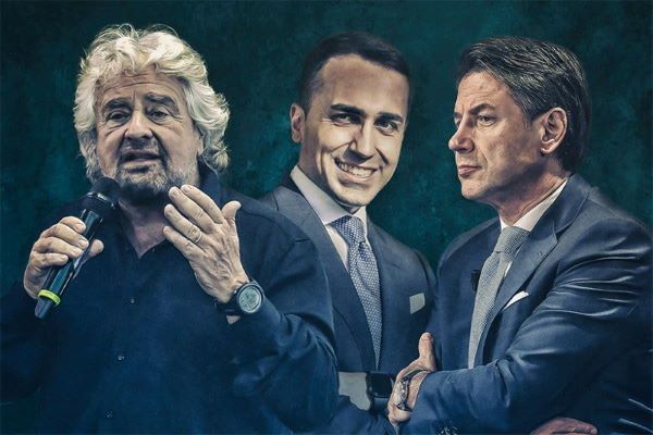 Di Maio Conte Grillo M5S