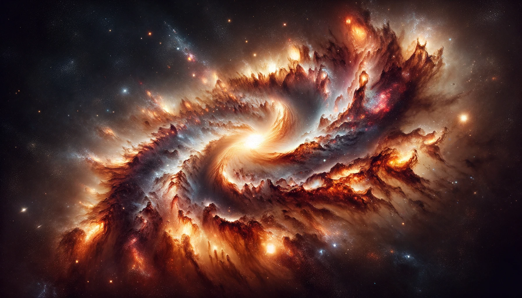 La Galassia del Soffio del Drago, con le sue spettacolari strutture simili a fiamme