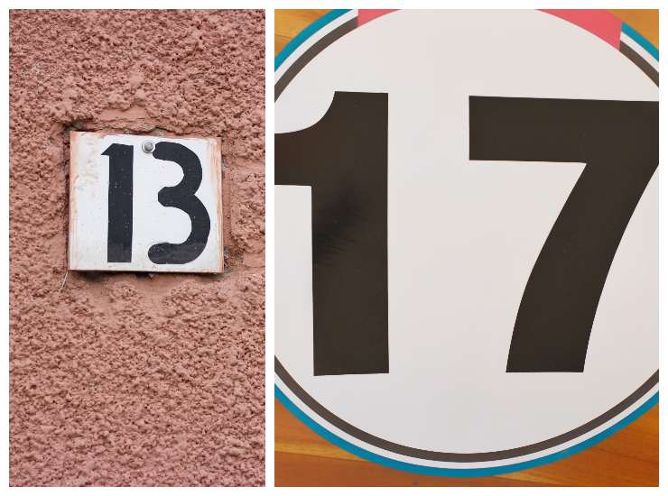Numero 13 e il numero 17 Superstizioni