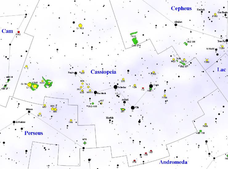Cassiopeia costellazioni mitologia delle stelle leggende celesti