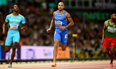 Marcell Jacobs a Budapest durante i Mondiali di Atletica Leggera