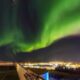 Immagine aurora boreale luci Nord Islanda