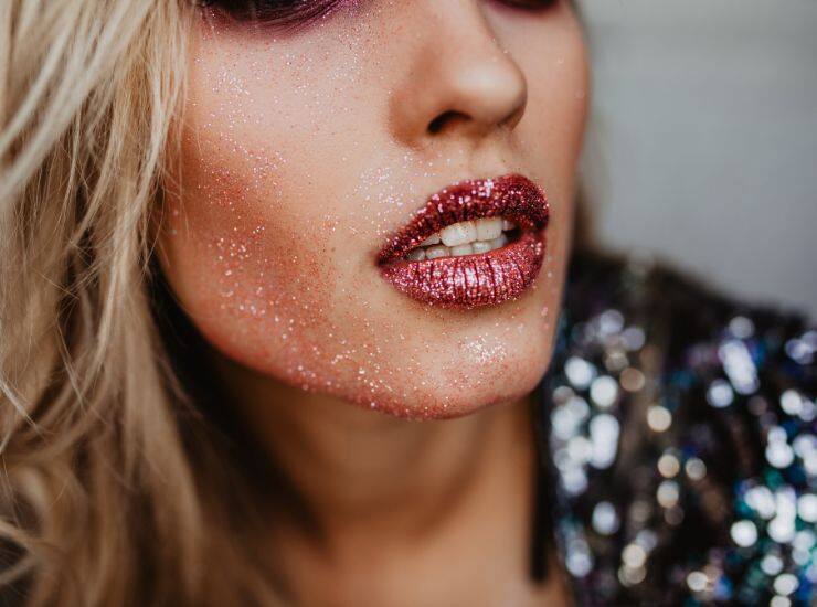 trucco con glitter