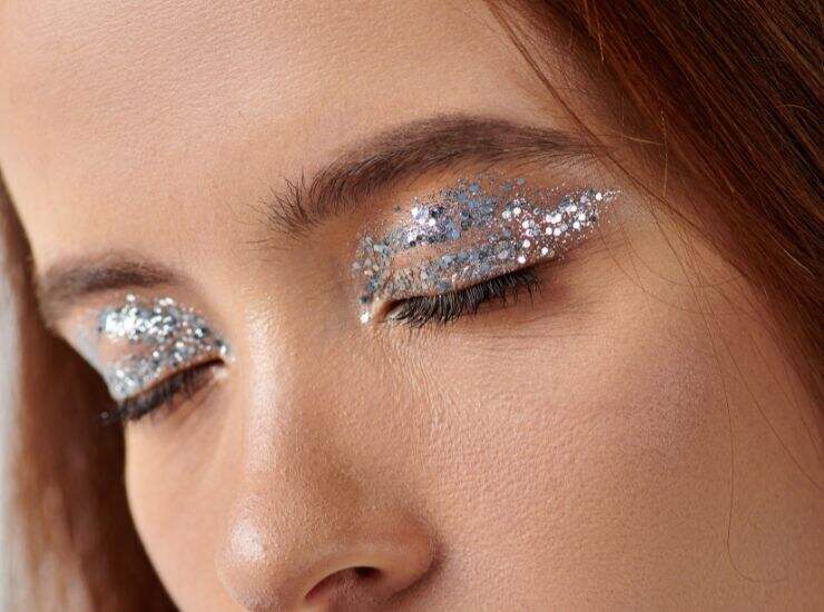 trucco con glitter